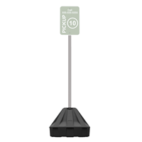 24in Roll-A-Post Plastic Base - Black