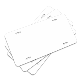 6inx12inx025 White License Plate Blank