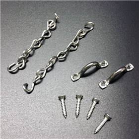 Stainless hanging hardware and chain
