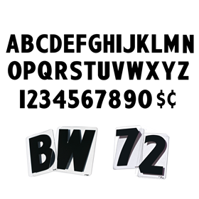 Black 6in Zip Change 150 Comm Font
