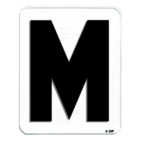 M Black 6in Zip Change Letter