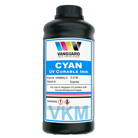 VKM600 Series Cyan UV Curable Ink-1ltr