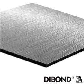 Dibond 4ftx8ftx3mm Brushed Silver -1side