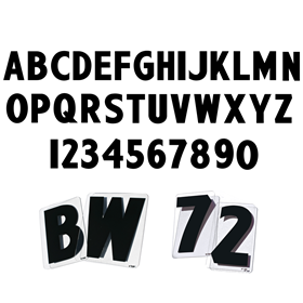 Black 6in Zip Change 100 Comm Font